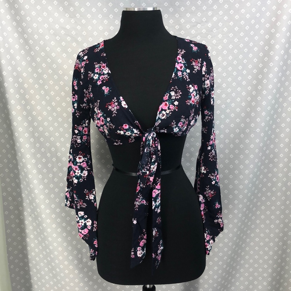 Floral Wrap Top